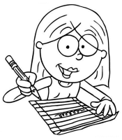 A coloring page of lizzy mcguire